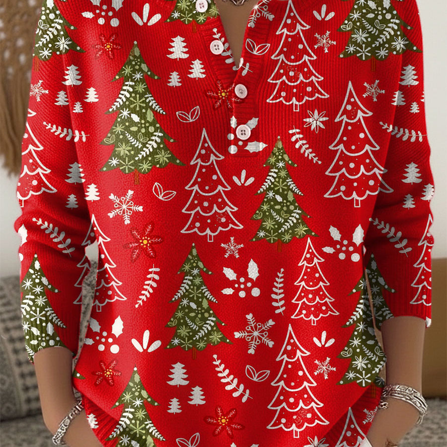 Edith Jersey de Navidad con Botones