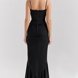 Roxanne Vestido de tirantes sin mangas con volantes