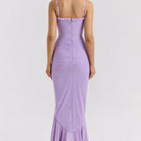 Roxanne Vestido de tirantes sin mangas con volantes