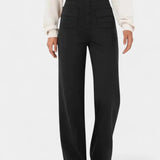 Nova Pantalones Rectos de Cintura Alta y Elasticidad