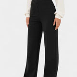 Nova Pantalones Rectos de Cintura Alta y Elasticidad