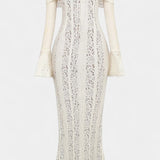Rosalie Vestido Maxi Off-Shoulder de Encaje