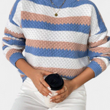 Kristen | Jersey Oversized de Cuello Redondo a Rayas