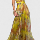 Ingrid Vestido Maxi Floral con Escote en V