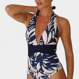 Ahria Conjunto de Bañador Estampado con Escote en V