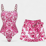 Ahria Conjunto de Traje de Baño de Una Pieza Floral