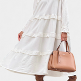 Jada Vestido Sudadera con Volantes y Silueta Casual-Chic