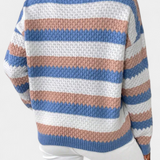 Kristen | Jersey Oversized de Cuello Redondo a Rayas