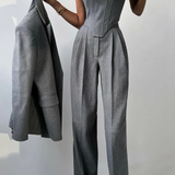 Dolce - Conjunto de Tres Piezas con Blazer de Doble Botonadura