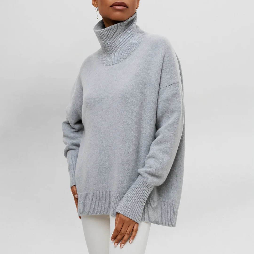 Stefanie Suéter de Punto con Cuello Alto
