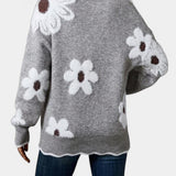 Thea Suéter Floral Elegante Con Cuello En V