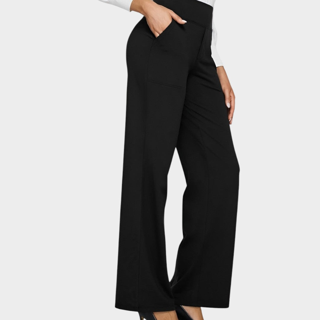 Calista™ | Pantalones de mujer de pierna ancha color marrón