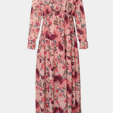 Keti Vestido Maxi Floral con Mangas Largas y Volantes Delicados