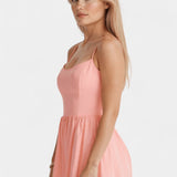 Marvelle Vestido Midi Sin Mangas de Caída Ligera