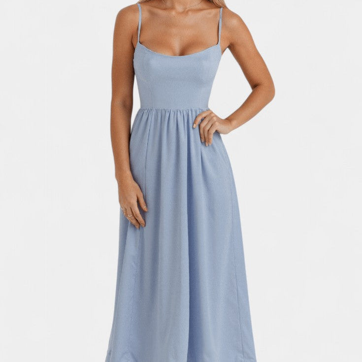 Marvelle Vestido Midi Sin Mangas de Caída Ligera