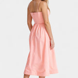 Marvelle Vestido Midi Sin Mangas de Caída Ligera