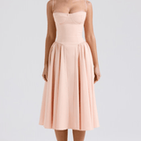 Felicity Vestido Midi Corsé Sin Mangas