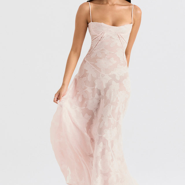 Mabel Vestido de Lentejuelas y Encaje Vintage