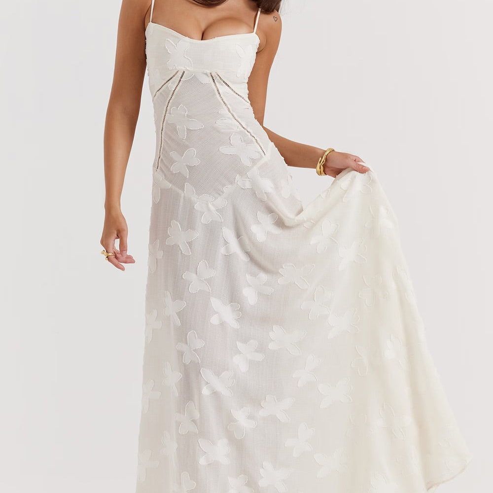 Mabel Vestido de Lentejuelas y Encaje Vintage