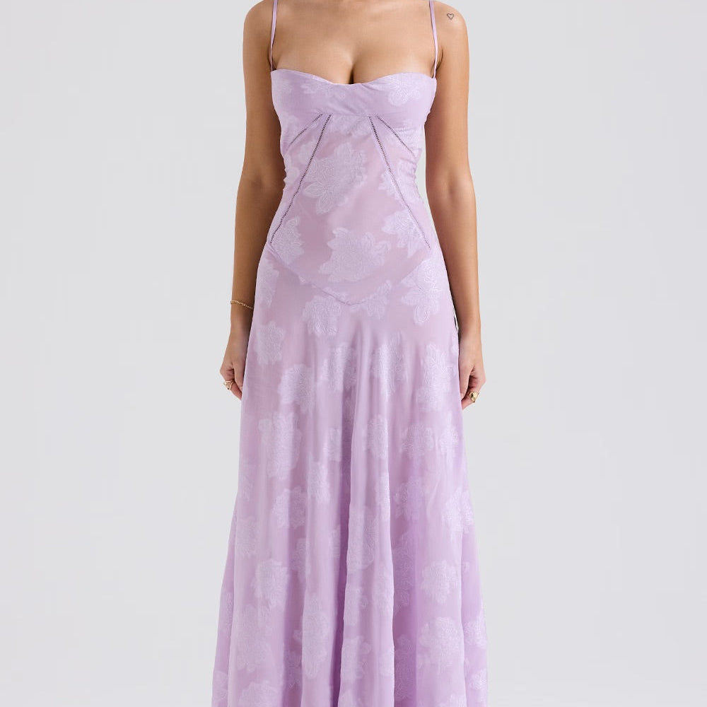 Mabel Vestido de Lentejuelas y Encaje Vintage