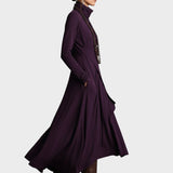 Sandra™ | Vestido maxi de punto asimétrico con cuello alto